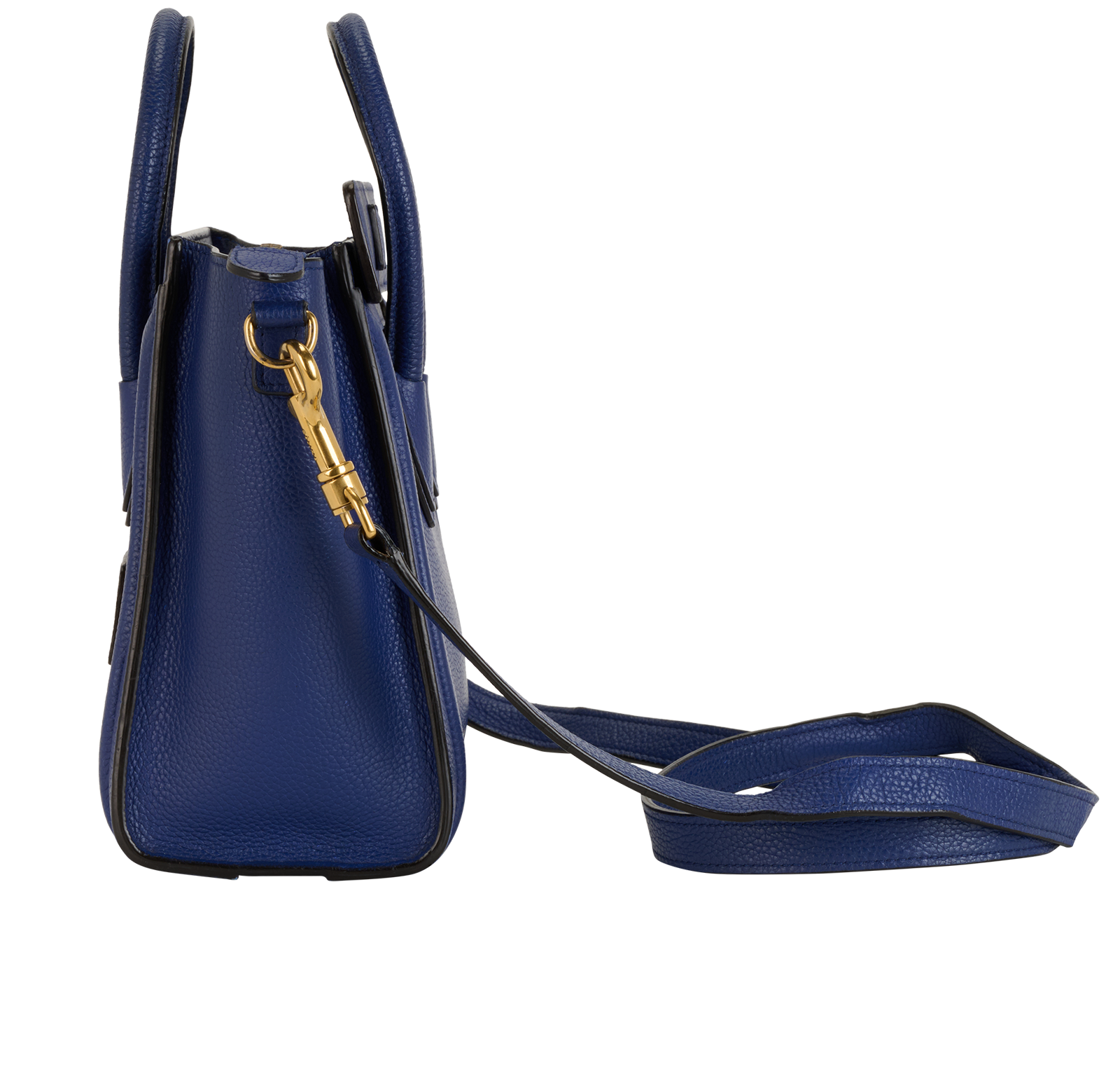 Nano Luggage Tote, &pound;650, Handbags, Blue, Leather, Bottom view